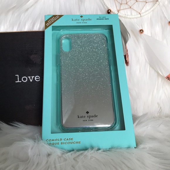 ♠️ Kate Spade Silver Ombré Comold iPhone XS/X Case - Picture 2 of 5
